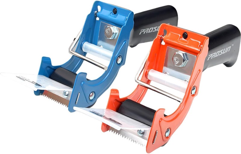 IDHM Heavy Duty Metal Packing Tape Dispensers Gun:2-inch Wide Tape Dispenser, 2 Pack(2" Blue + 2" Orange) - Image 2